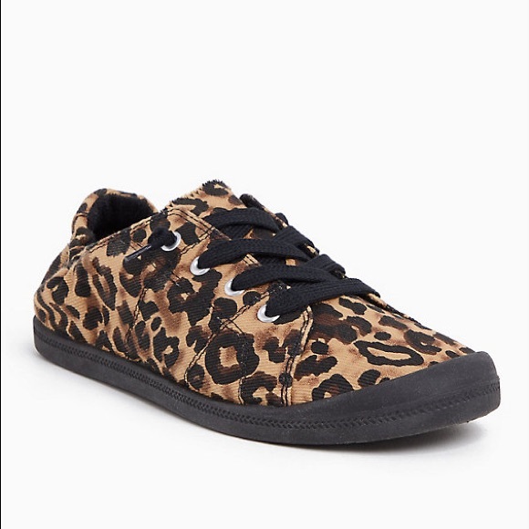 wide width leopard sneakers